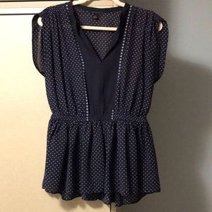 - Ann Taylor, sleeveless, polka dot blouse. Size S